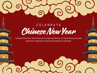 Chinese new year 2025 year of the Snake. Red Snake illustration and design. Red traditional Chinese vector designs with snakes. Lunar new year concept, geometric modern vector design