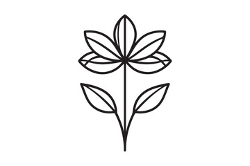 Line Art Flower Logo Design Icon Symbol Illustration 17.eps