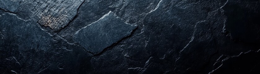 Obraz premium Luxurious black marble background with purple veins, elegant texture for design