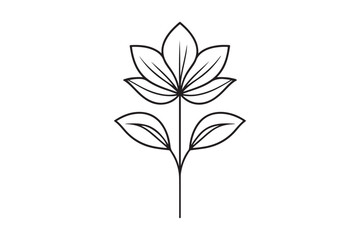 Line Art Flower Logo Design Icon Symbol Illustration 23.eps