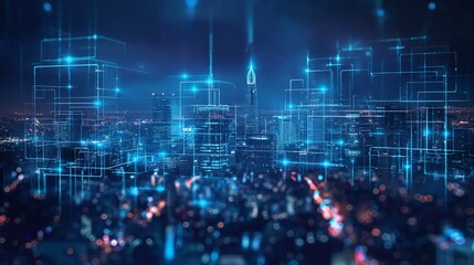 Fototapeta premium internet-connected wireless city