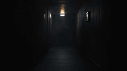 Purple haze, an enigmatic hallway illuminated by celestial glow from above mysterious