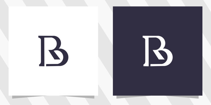 letter br rb logo design vector