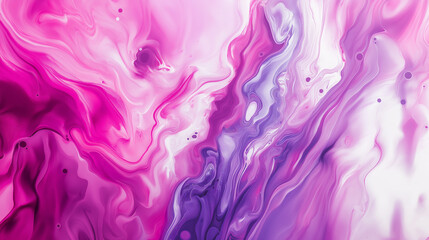 Purple, blue and pink waves and swirls on a white background. AI generation