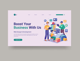 Professional digital marketing agency web banner design template