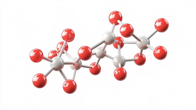 illustration of a barbiturate molecule in detail, isolated on a white background, perfect for educational and medical applications.