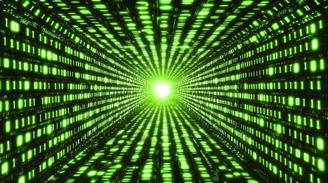 A dynamic wave of data and binary code transitioning into the New Year