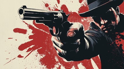 This striking poster template features dynamic typography and a customizable text area, perfect for crafting eye-catching promotional content or artwork on a clean white backdrop.