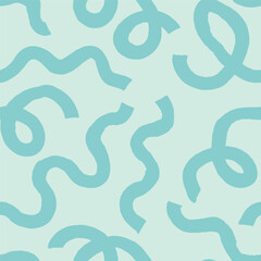 Seamless abstract pattern with squiggles and scribbles. Weaved curved lines. Chaotic ink scribbles decorative texture. Messy doodles, wavy and curly lines.