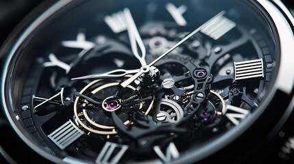 The intricate interplay of gears in a finely crafted timepiece showcases exceptional engineering and precision in timekeeping.