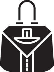 Obraz premium Fashion Bag Glyph Icon Illustration