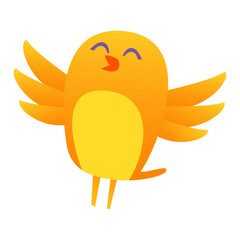 Hand drawn bird illustration on a white