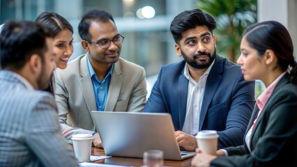 Indian Team Collaborating During Seminar Breakout Session
