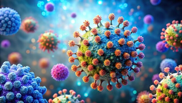 Forced Perspective T cell interacting with antigens on an antigen presenting cell APC