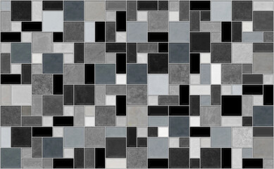 Fototapeta premium Vintage tiles intricate details for a decorative look.Ceramic paint floor, ornament Collection Patchwork 