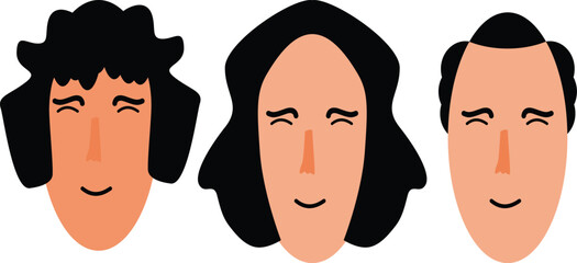 vector illustration of a man face