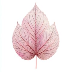 Pink leaf isolated