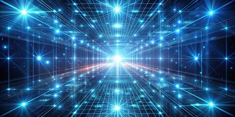 Obraz premium Fractal lights in a technological space