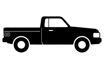 Pickup Truck | isolated vector silhouette illustration on white background