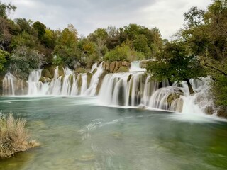 Obraz premium waterfall in the Nationalpark Krka kroatia 