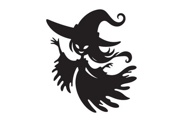 Ghost Halloween vector silhouette 6.eps