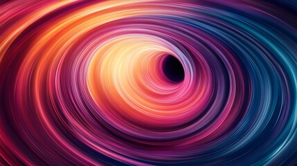 Obraz premium swirling vortex of space-time, with colorful light trails stretching into infinity of a black hole