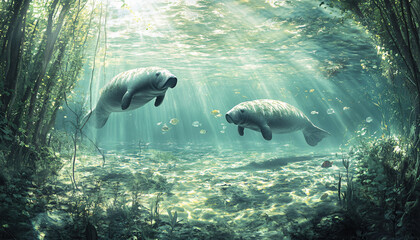 Obraz premium wildlife in the unique natural world