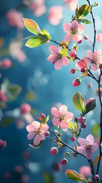 a calm zen spring background with space for copy text