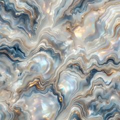 Obraz premium Pearlescent background with swirling pattern of blue shades. Different shades and colors, glitter and waves, copyright photo background