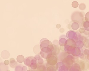 Soft Pastel Bokeh with Pink and Beige Circles