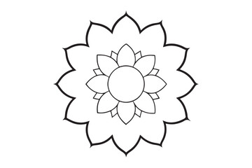 Plantilla para colorear mandalas vector illustration line art 22.eps