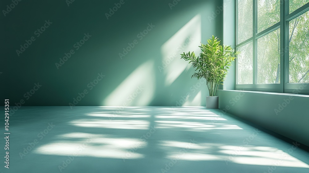 Poster a clean minimal green background with a soft gradient, creating a simple yet elegant canvas for text