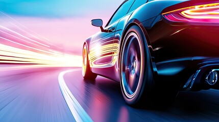Dynamic Motion of a Sports Car on a Curved Road