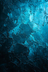 A glowing turquoise gradient transitions into a dark black background with a subtle grainy texture.