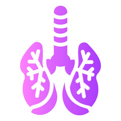 lungs Gradient icon