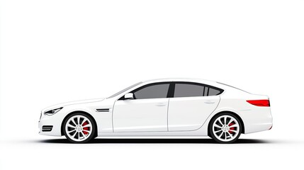 Obraz premium Sleek White Luxury Sedan