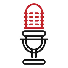 Microphone vector icon on white background