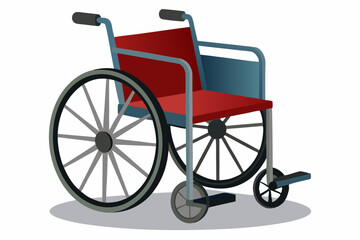  Wheelchair isolated on white background