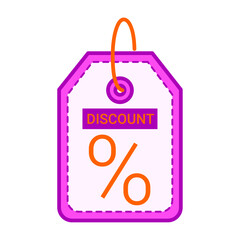 Discount tag icon. sales tag illustration on white background