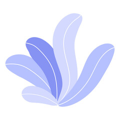 Monochromatic tropical leaves illustration