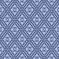Japanese Checkered Diamond Weave Vector Seamless Pattern