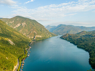 Fototapeta premium Perućac lake, Bajina Bašta, Serbia