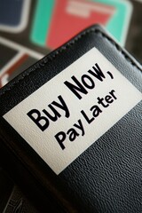 Buy now pay later concept on wallet