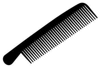 Comb Silhouette Vector illustration, hairbrush graphic icon