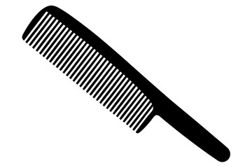 Comb Silhouette Vector illustration, hairbrush graphic icon