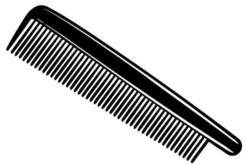 Comb Silhouette Vector illustration, hairbrush graphic icon