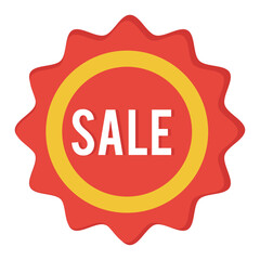 sale label illustration on white background