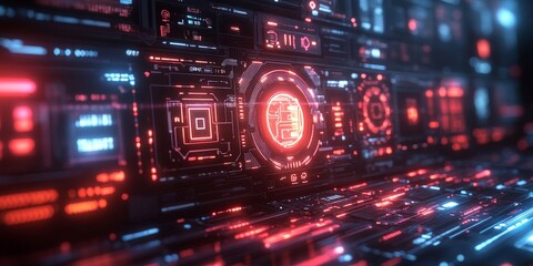 Fototapeta premium Futuristic digital roadmap with technology milestones and business objectives