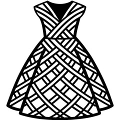 black and white dress