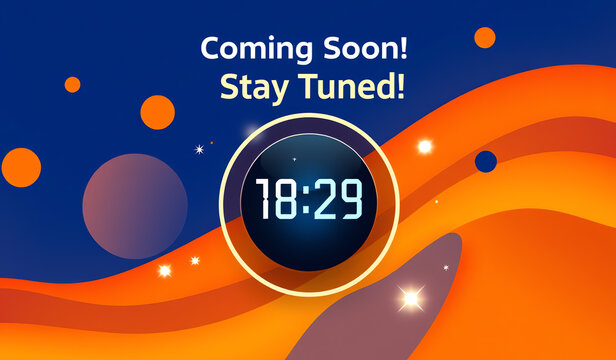 Coming soon page displaying "Coming Soon, Stay Tuned" to indicate an upcoming event or release